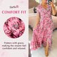 👗Vestido Largo de Estampado Floral para Mujer | Corte A-Line con Cuello en V + Fresco y Versátil para Verano✨