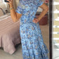 👗Vestido Largo de Estampado Floral para Mujer | Corte A-Line con Cuello en V + Fresco y Versátil para Verano✨