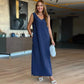 💕Elegante vestido sin mangas con cuello en V para mujer