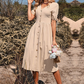 Vestido casual con cuello en V para mujer