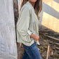 Top casual de color sólido para mujer