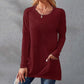 🍂Camiseta informal de manga larga para mujer con cuello redondo y bolsillo