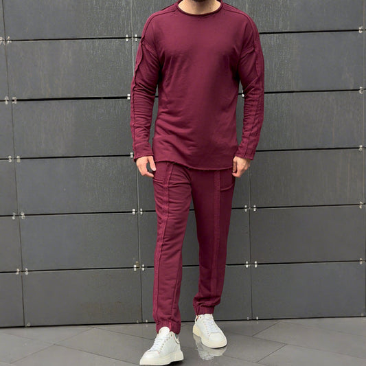 Conjunto de top y pantalón casual suave para hombre