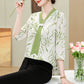 Elegante conjunto de top con cuello en V y pantalones rectos
