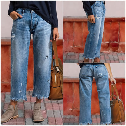 Pantalones cortos vaqueros rectos