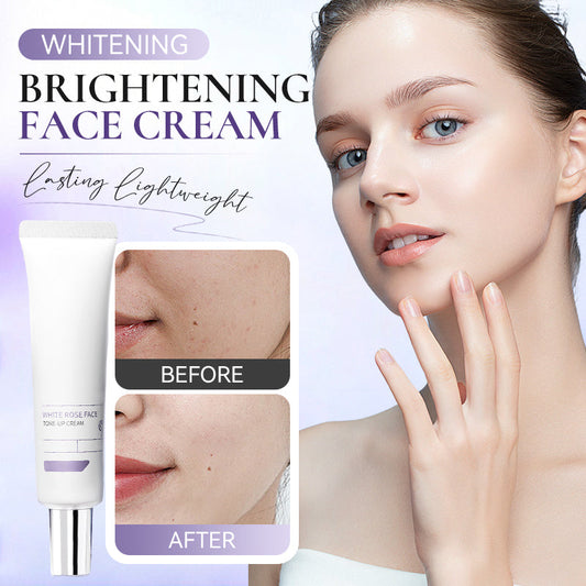 Crema facial iluminadora, ligera y blanqueadora de larga duración