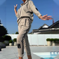 Conjunto casual de 2 piezas con capucha y pantalones jogger para mujer