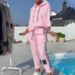 Conjunto casual de 2 piezas con capucha y pantalones jogger para mujer