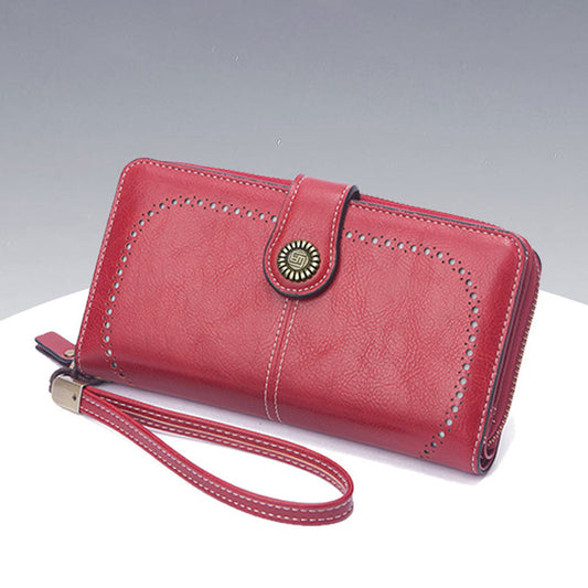 Cartera con cremallera de moda para mujer