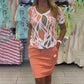 👗 1 conjunto = 5 atuendos! Top estampado + falda - Listo para el trabajo / cita / fin de semana