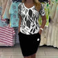 👗 1 conjunto = 5 atuendos! Top estampado + falda - Listo para el trabajo / cita / fin de semana