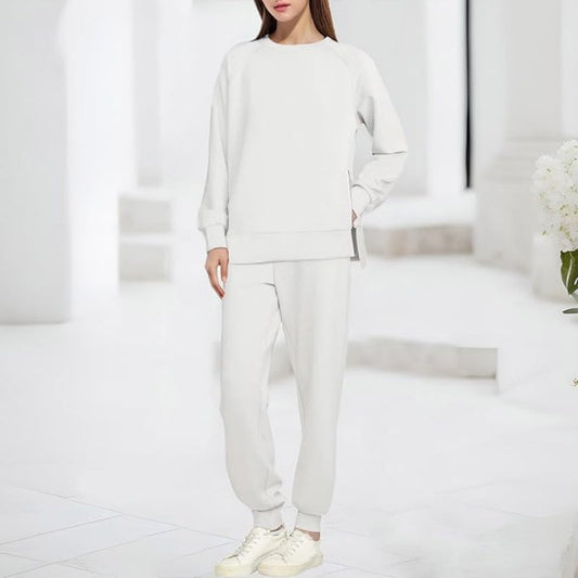 Conjunto de dos piezas de sudadera y pantalones acogedores para mujer