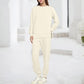 Conjunto de dos piezas de sudadera y pantalones acogedores para mujer