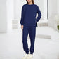 Conjunto de dos piezas de sudadera y pantalones acogedores para mujer