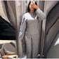 Conjunto de sudadera ajustada y pantalones de pierna ancha para mujer