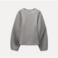 Conjunto de sudadera ajustada y pantalones de pierna ancha para mujer