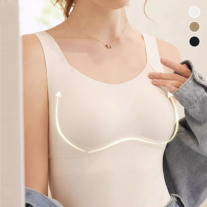 Camisetas térmicas de tirantes para mujer con sujetador incorporado