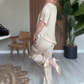 Conjunto de 2 piezas de pantalones con cuello en V elegante