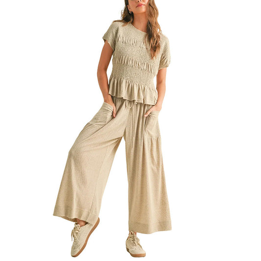 Conjunto de dos piezas de moda casual para mujer