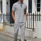 Conjunto de 2 piezas de top y pantalones casuales para hombre