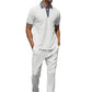 Conjunto de 2 piezas de top y pantalones casuales para hombre