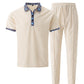 Conjunto de 2 piezas de top y pantalones casuales para hombre
