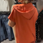 Vestido largo con capucha de manga corta sólido para mujer