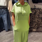 Vestido largo con capucha de manga corta sólido para mujer