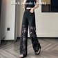 💜 ÚLTIMO DÍA DE PROMOCIÓN - 50% DE DESCUENTO 💜 Pantalones huecos para mujer con estampado de piedras brillantes