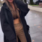 Sudadera larga con capucha para mujer