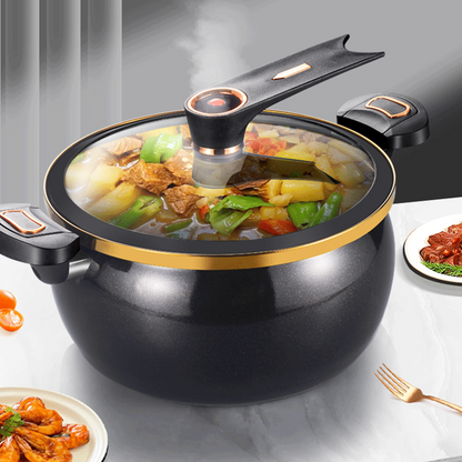 🍲 ¡OFERTA POR TIEMPO LIMITADO 50% DE DESCUENTO! 🫕 Olla de Esmalte de Micropresión 8L – 2 Colores, Capas Múltiples, Limpieza Fácil 🔥