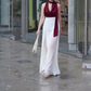 Pantalones acampanados transparentes de cintura alta