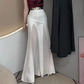 Pantalones acampanados transparentes de cintura alta
