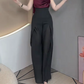 Pantalones acampanados transparentes de cintura alta