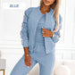 ✨Nuevos productos en oferta ✨Conjunto de tres piezas de chaqueta y pantalón de béisbol para mujer