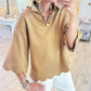 Top casual de color liso para mujer