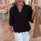 Top casual de color liso para mujer