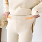 Conjunto de dos piezas de punto casual con escote en V