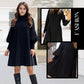Elegante vestido plisado con manga de linterna para mujer