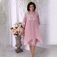 Vestido de encaje en capas Sheer Breeze