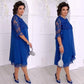 Vestido de encaje en capas Sheer Breeze
