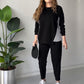 Conjunto de salón de 2 piezas con bloques de color para mujer