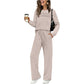 Conjunto de Top de Cuello Redondo y Pantalones con Cordón para Mujer