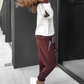 Conjunto de sudadera con capucha y pantalones jogger con bloques de color