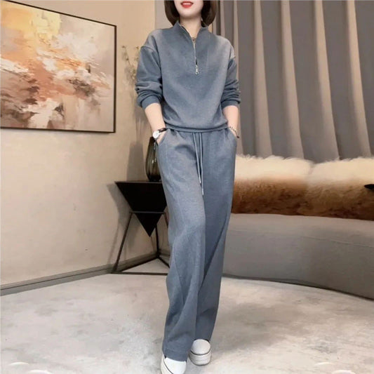 Conjunto de camisa corta y pantalones de pierna ancha