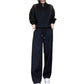 Conjunto de camisa corta y pantalones de pierna ancha