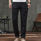 Pantalones casuales rectos para hombre con bolsillos