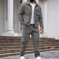 Conjunto de 2 piezas de chaqueta y pantalones cargo retro para hombre