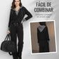 Conjunto de sudadera en capas con capucha y pantalón