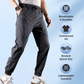Pantalones cargo elásticos con cordón para hombre